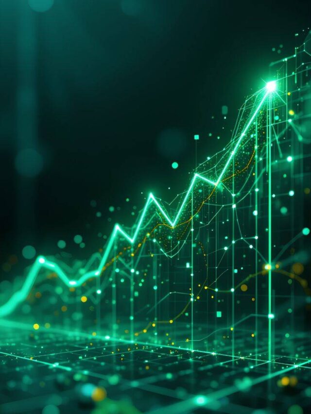 Rising Green Stock Market Chart_ Upward Trend 📈💹 Financial Growth