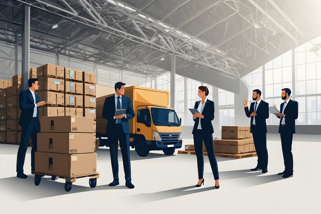 Bridging the Skills Gap: How Corporate Logistics Training Empowers Next-Gen Supply Chains 1 simple business vector illustration flat business illustration pastel tone business illustration | Bridging the Skills Gap: How Corporate Logistics Training Empowers Next-Gen Supply Chains